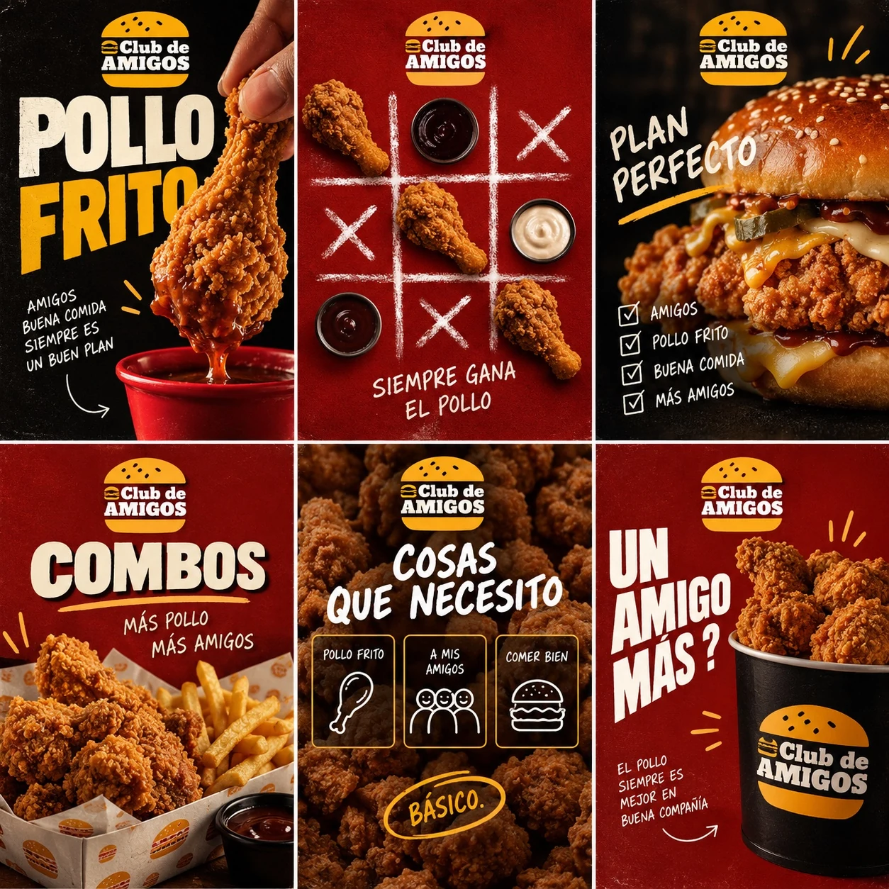 Piezas de contenido para Club de Amigos