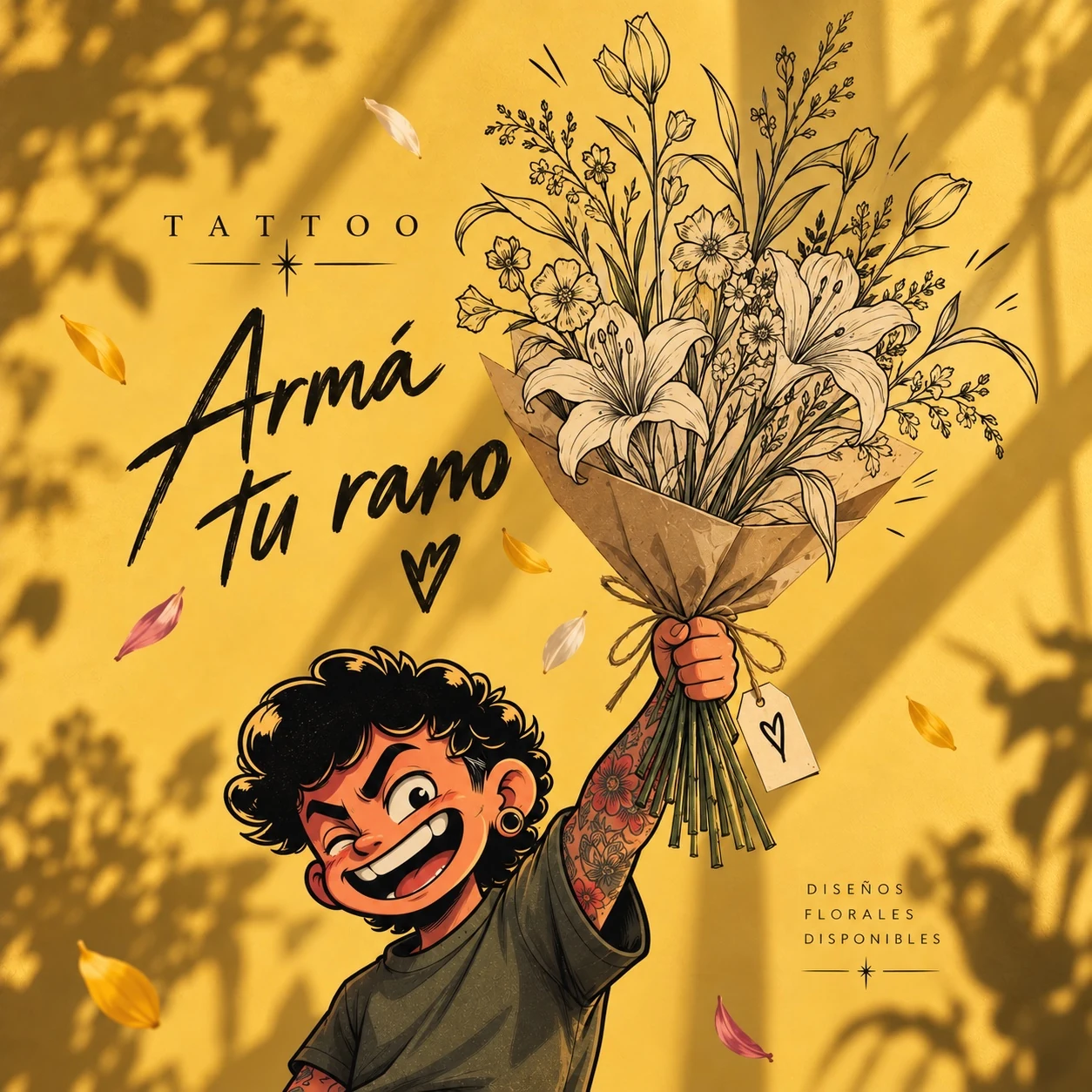 Campaña primaveral de tatuajes florales